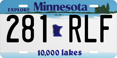 MN license plate 281RLF