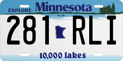 MN license plate 281RLI