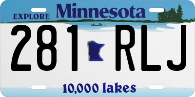 MN license plate 281RLJ