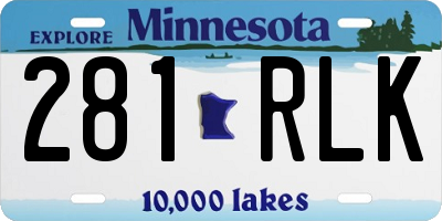 MN license plate 281RLK