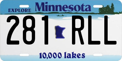 MN license plate 281RLL