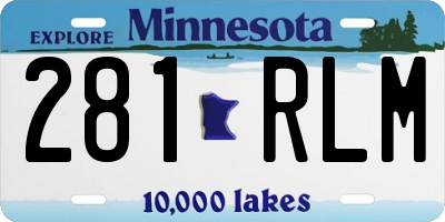 MN license plate 281RLM