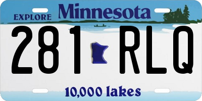 MN license plate 281RLQ