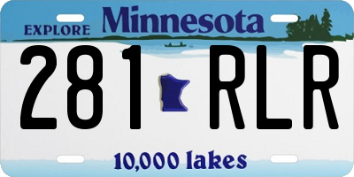 MN license plate 281RLR
