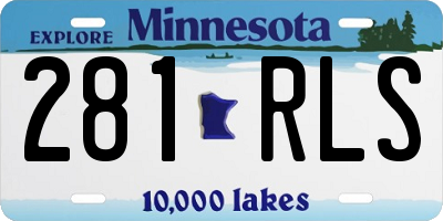 MN license plate 281RLS
