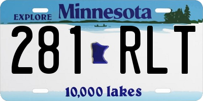 MN license plate 281RLT