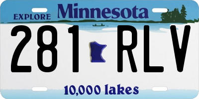 MN license plate 281RLV