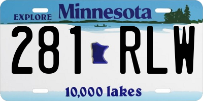 MN license plate 281RLW