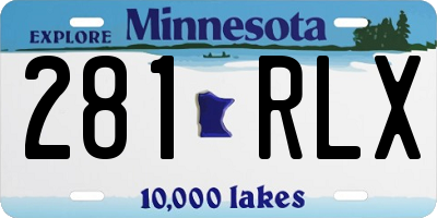 MN license plate 281RLX