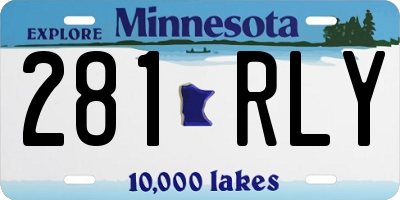 MN license plate 281RLY