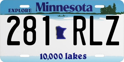 MN license plate 281RLZ