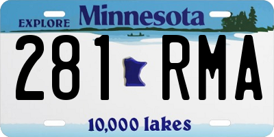 MN license plate 281RMA