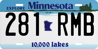 MN license plate 281RMB