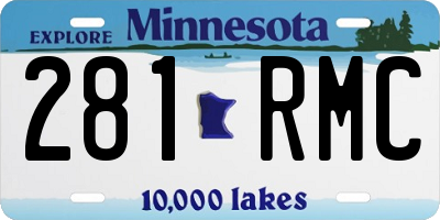 MN license plate 281RMC