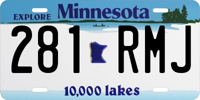 MN license plate 281RMJ