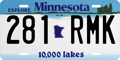 MN license plate 281RMK