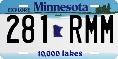 MN license plate 281RMM