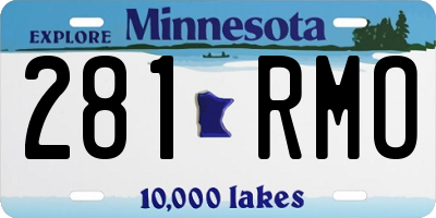 MN license plate 281RMO