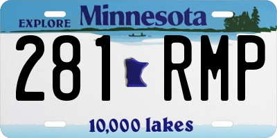 MN license plate 281RMP