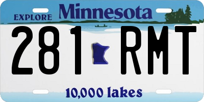 MN license plate 281RMT