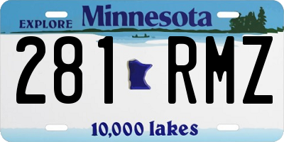 MN license plate 281RMZ