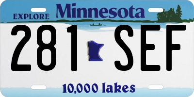 MN license plate 281SEF