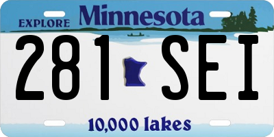 MN license plate 281SEI
