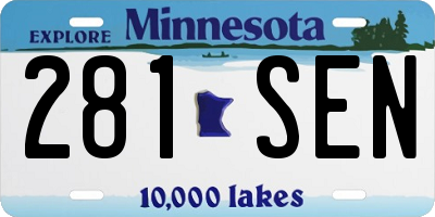 MN license plate 281SEN