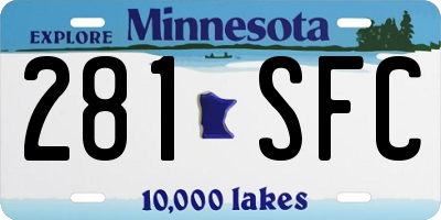 MN license plate 281SFC