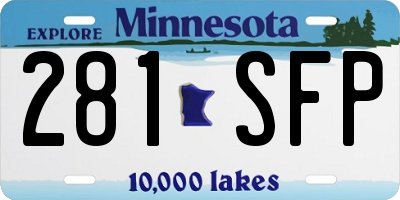 MN license plate 281SFP