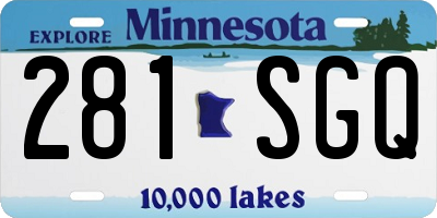 MN license plate 281SGQ
