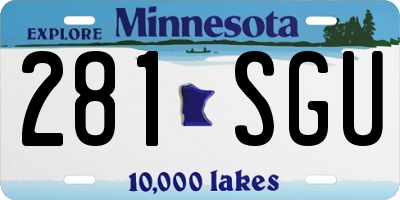 MN license plate 281SGU
