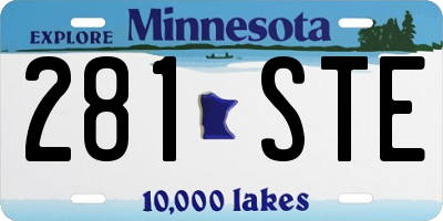 MN license plate 281STE