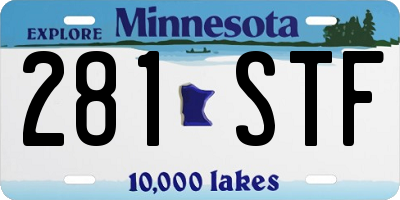 MN license plate 281STF