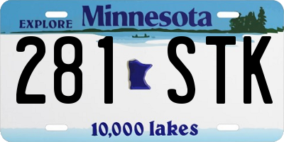 MN license plate 281STK