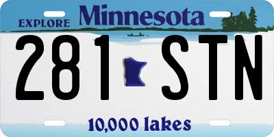 MN license plate 281STN