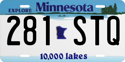 MN license plate 281STQ