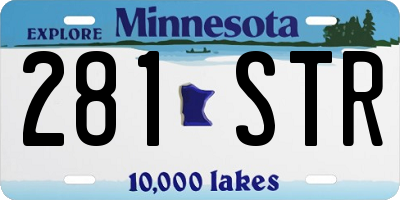 MN license plate 281STR