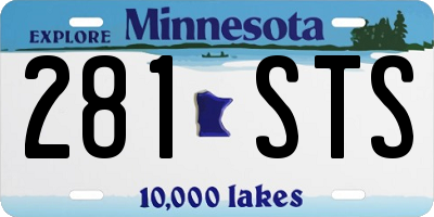 MN license plate 281STS