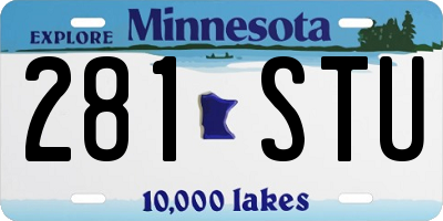 MN license plate 281STU