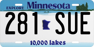 MN license plate 281SUE
