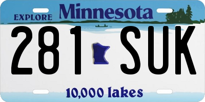 MN license plate 281SUK
