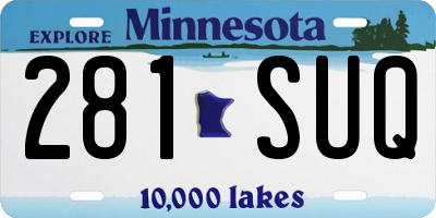 MN license plate 281SUQ