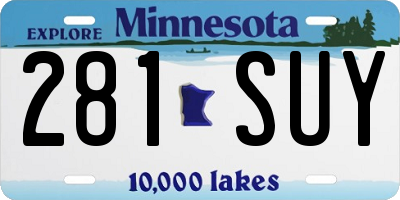 MN license plate 281SUY