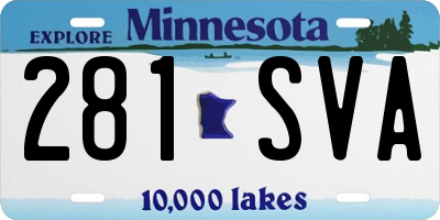 MN license plate 281SVA