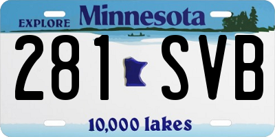 MN license plate 281SVB