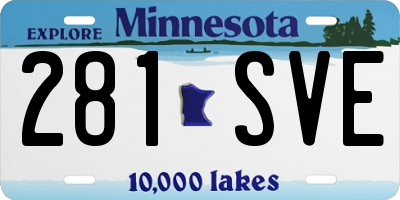 MN license plate 281SVE