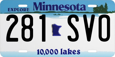 MN license plate 281SVO