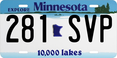 MN license plate 281SVP