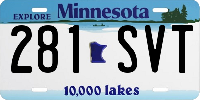 MN license plate 281SVT
